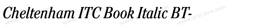 Cheltenham ITC Book Italic BT字体转换